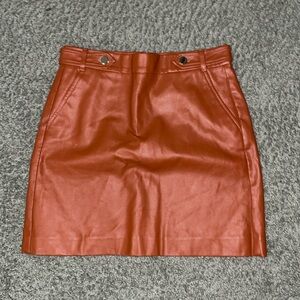 Ann Taylor Loft Petites Cognac skirt